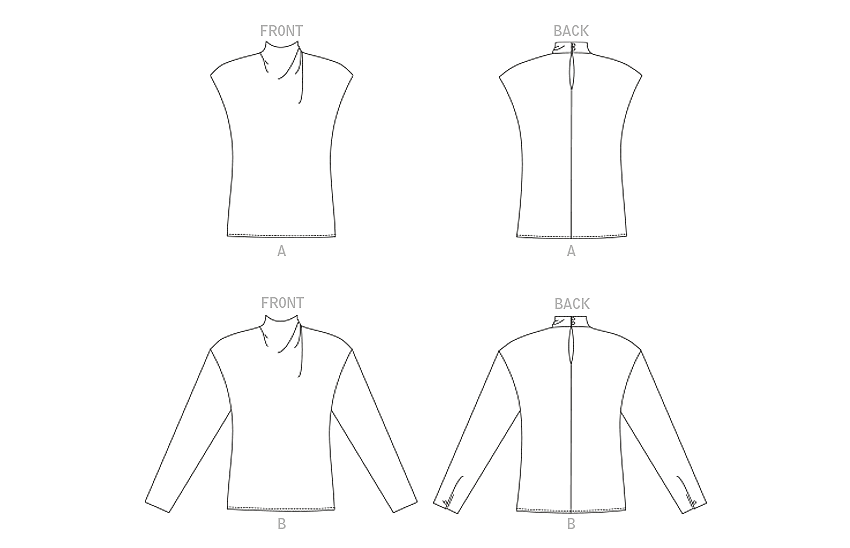 Vogue sewing pattern 1902 80's Blouse from Jaycotts Sewing Supplies