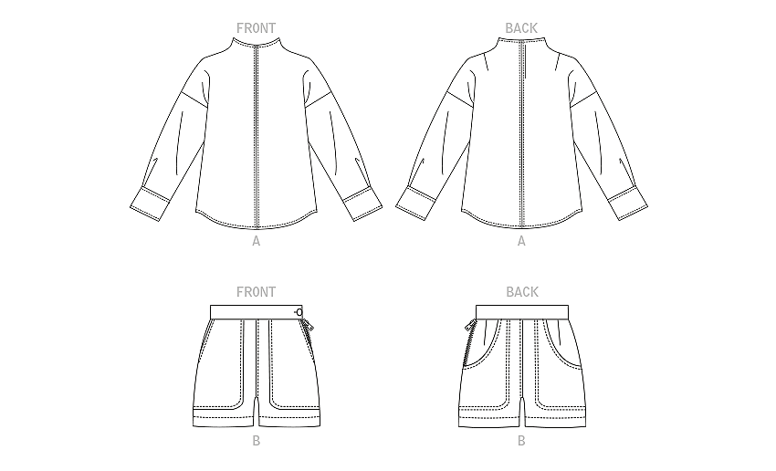 Vogue sewing pattern 1912 Misses' Top and Shorts by Rachel Comey from Jaycotts Sewing Supplies