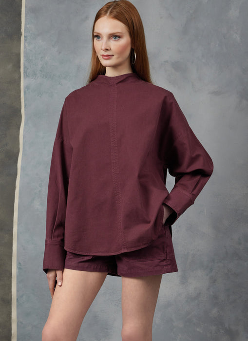 Vogue sewing pattern 1912 Misses' Top and Shorts by Rachel Comey from Jaycotts Sewing Supplies