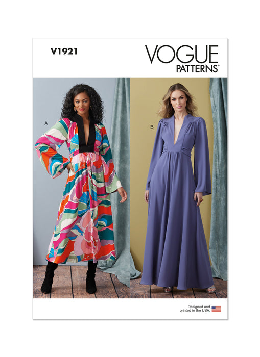 Vogue Sewing Pattern 1921 Dress in Two Lengths from Jaycotts Sewing Supplies