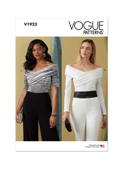 Vogue Sewing Pattern 1923 Off-The-Shoulder Bodysuit from Jaycotts Sewing Supplies