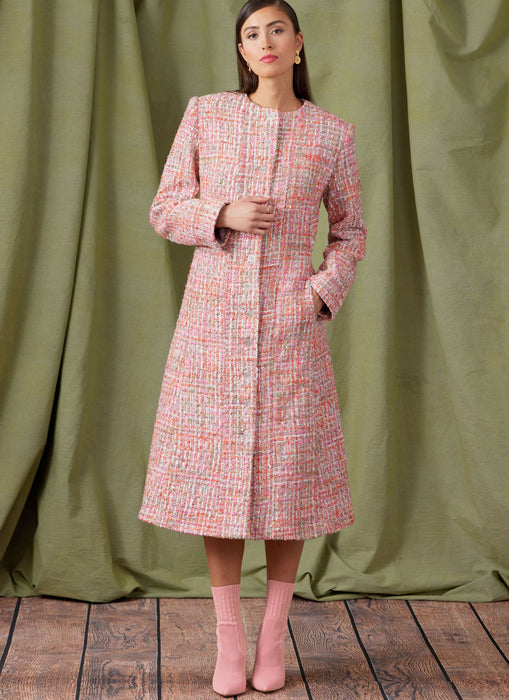 Vogue Sewing Pattern 1926 Coat with length and Collar Variations from Jaycotts Sewing Supplies