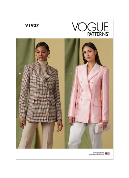 Vogue Sewing Pattern 1927 Double-Breasted Jacket from Jaycotts Sewing Supplies