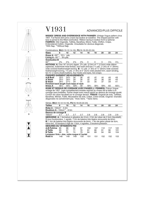 Vogue Sewing Pattern 1931 Vintage Ballgown from Jaycotts Sewing Supplies