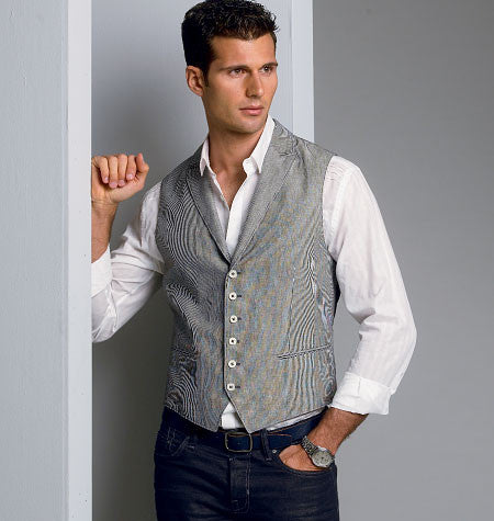 Vogue Pattern 8987 Men's Waistcoat | Average from Jaycotts Sewing Supplies