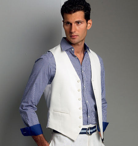 Vogue Pattern 8987 Men's Waistcoat | Average from Jaycotts Sewing Supplies