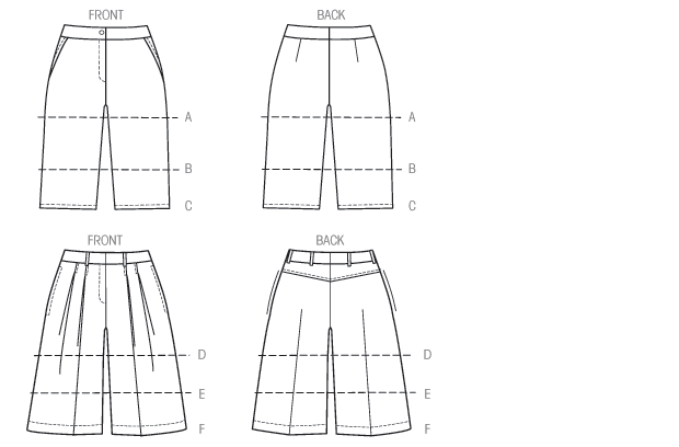Vogue Pattern 9008  Misses' Shorts | Easy from Jaycotts Sewing Supplies