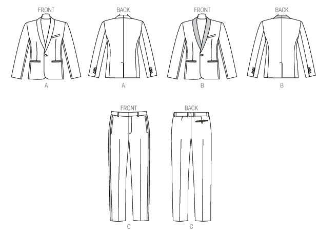Vogue Pattern 9097  Men's Jacket and Trousers from Jaycotts Sewing Supplies