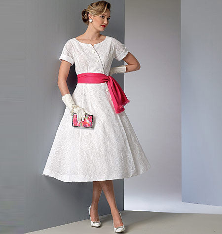 Vogue Pattern 9105 Misses' Dress & Sash | Vintage Vogue from Jaycotts Sewing Supplies