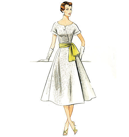 Vogue Pattern 9105 Misses' Dress & Sash | Vintage Vogue from Jaycotts Sewing Supplies