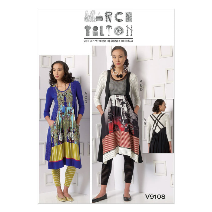 Vogue Pattern 9108 Top, Dress, Leggings from Jaycotts Sewing Supplies