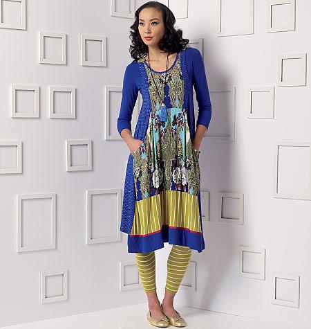 Vogue Pattern 9108 Top, Dress, Leggings from Jaycotts Sewing Supplies