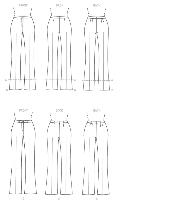 Vogue pattern 9181 Custom-Fit Bootcut Pants from Jaycotts Sewing Supplies
