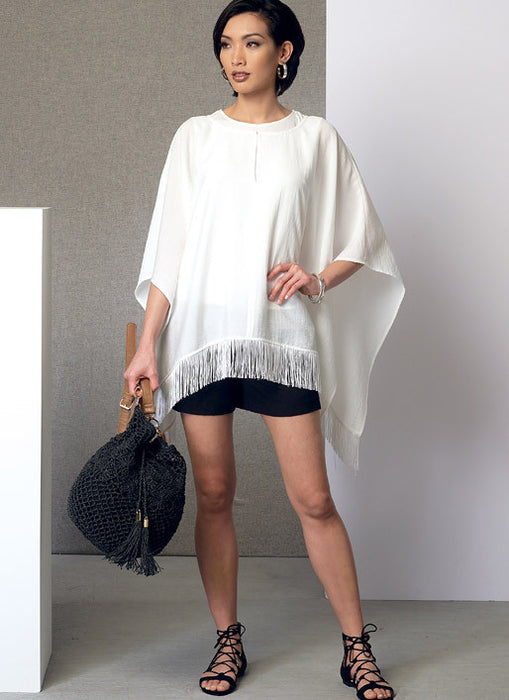 Vogue Pattern 9191 Ponchos, Back-Pleat Top, Shorts & Wrap Pants from Jaycotts Sewing Supplies