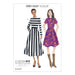 Vogue Pattern 9197 Jewel-Neck, Gathered Skirt-Dresses from Jaycotts Sewing Supplies