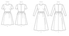 Vogue Pattern 9197 Jewel-Neck, Gathered Skirt-Dresses from Jaycotts Sewing Supplies