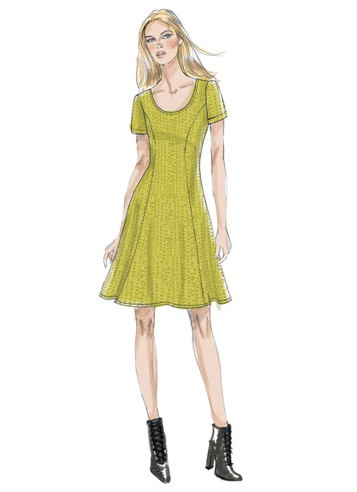 Vogue Pattern 9199 Knit Fit and Flare Dresses from Jaycotts Sewing Supplies
