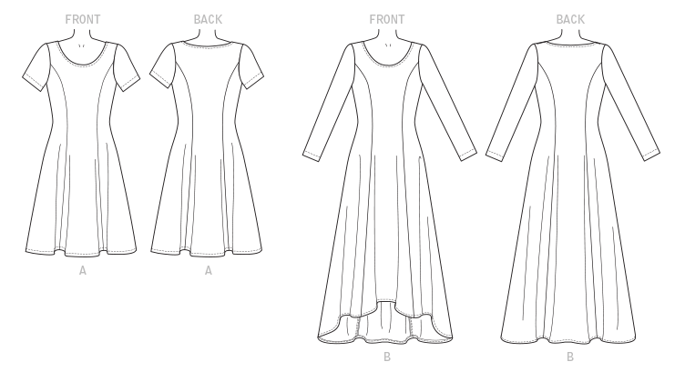 Vogue Pattern 9199 Knit Fit and Flare Dresses from Jaycotts Sewing Supplies