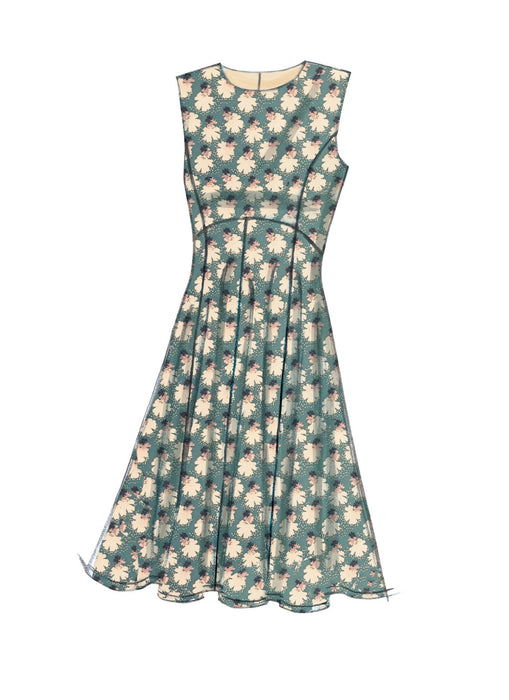Vogue Pattern 9202 Dresses with Flared or Straight Skirt Options from Jaycotts Sewing Supplies