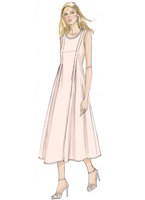 Vogue 9236 Released-Pleat Fit-and-Flare Dresses Pattern from Jaycotts Sewing Supplies