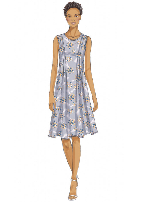 Vogue 9236 Released-Pleat Fit-and-Flare Dresses Pattern from Jaycotts Sewing Supplies