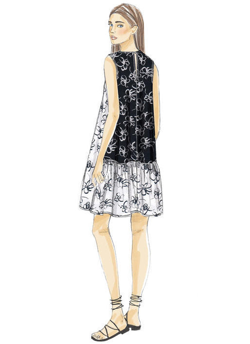 Vogue Pattern 9237 Misses' A-Line, Back-Ruffle Dresses from Jaycotts Sewing Supplies