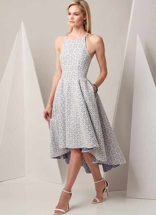 Vogue Pattern 9252 High-Low Dresses with Pockets from Jaycotts Sewing Supplies