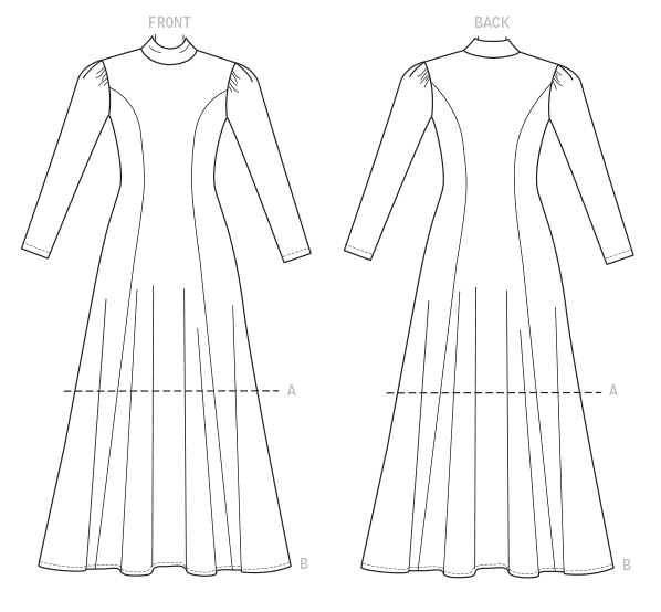 Vogue Pattern 9264 Misses'/Misses' Petite Knit, Fit-And-Flare Dresses from Jaycotts Sewing Supplies