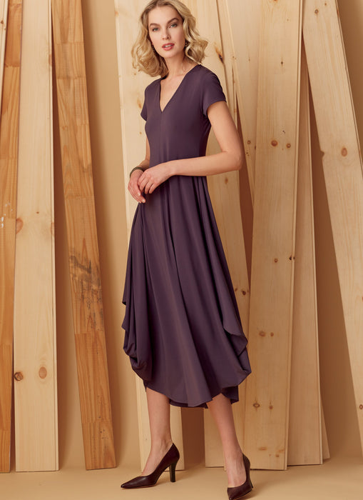 Vogue Pattern 9268 Knit, V-Neck, Draped Dresses | Kathryn Brenne from Jaycotts Sewing Supplies