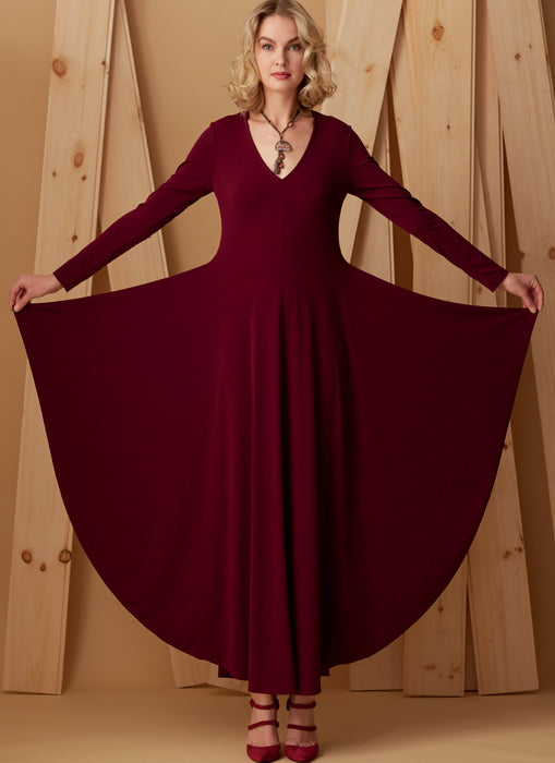 Vogue Pattern 9268 Knit, V-Neck, Draped Dresses | Kathryn Brenne from Jaycotts Sewing Supplies