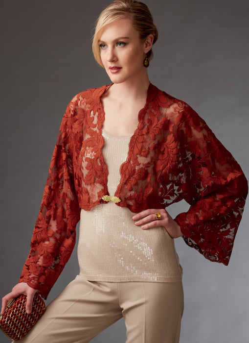 Vogue Pattern 9276 Misses' Reversible Shrugs and Capelet | TaFa from Jaycotts Sewing Supplies