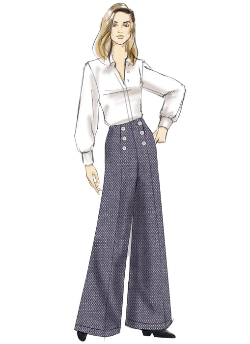 Vogue Pattern 9282 High-Waisted Pants Pattern from Jaycotts Sewing Supplies