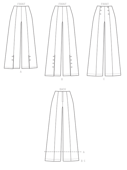 Vogue Pattern 9282 High-Waisted Pants Pattern from Jaycotts Sewing Supplies