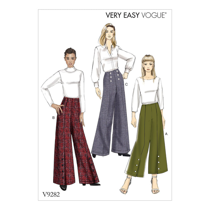 Vogue Pattern 9282 High-Waisted Pants Pattern from Jaycotts Sewing Supplies