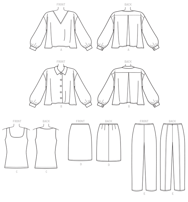Vogue Pattern 9286  Separates Sewing Pattern from Jaycotts Sewing Supplies