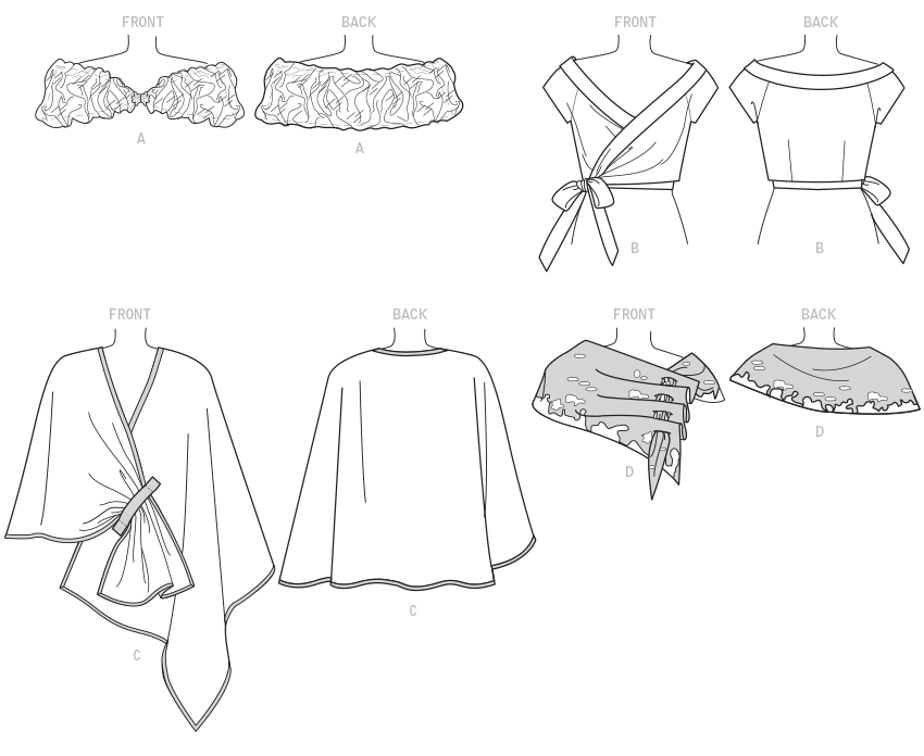 Vogue Pattern 9291 Misses' Wraps, Shrug, and Scarf Pattern | Kathryn Brenne from Jaycotts Sewing Supplies