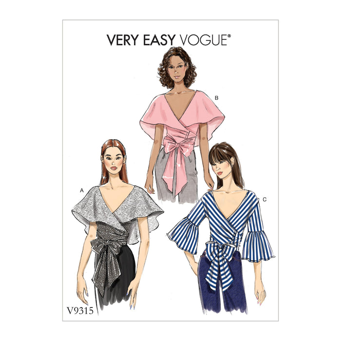 Vogue Pattern 9315 Misses' Top pattern from Jaycotts Sewing Supplies