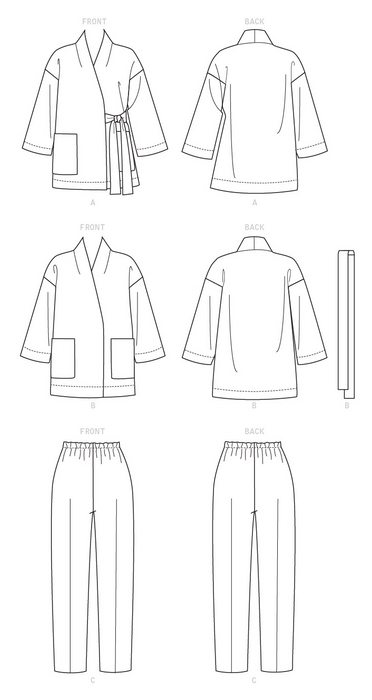 Vogue Pattern 9334 Misses' Jacket, Belt and Pants | Very Easy Vogue from Jaycotts Sewing Supplies