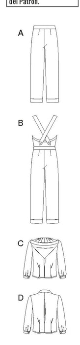 Simplicity Pattern 8447 vintage trousers overalls and blouses from Jaycotts Sewing Supplies
