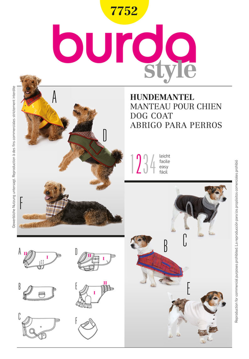 BD7752 Doggy Coat from Jaycotts Sewing Supplies