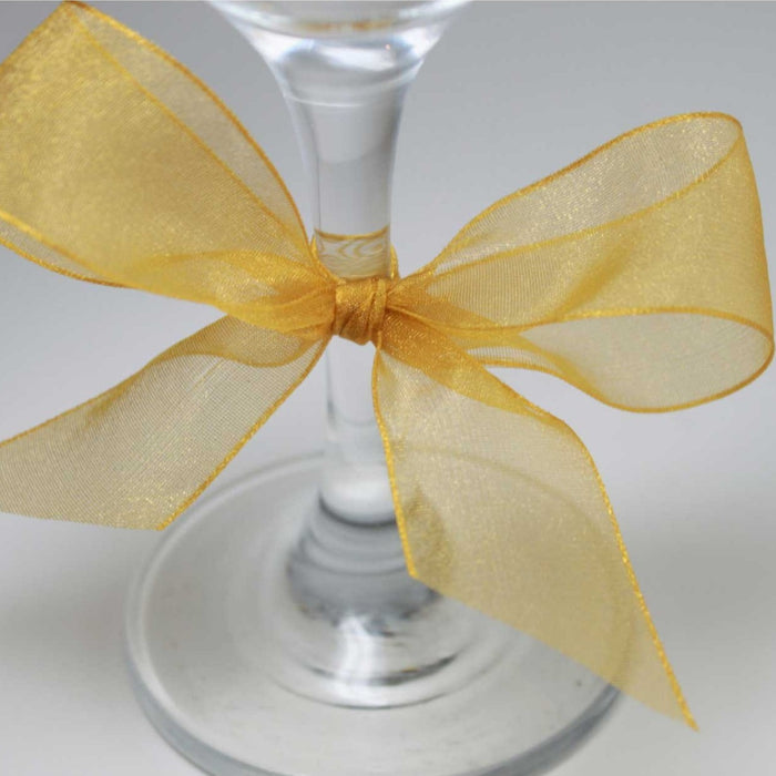Berisfords Super Sheer Ribbon 25m - HONEY GOLD from Jaycotts Sewing Supplies