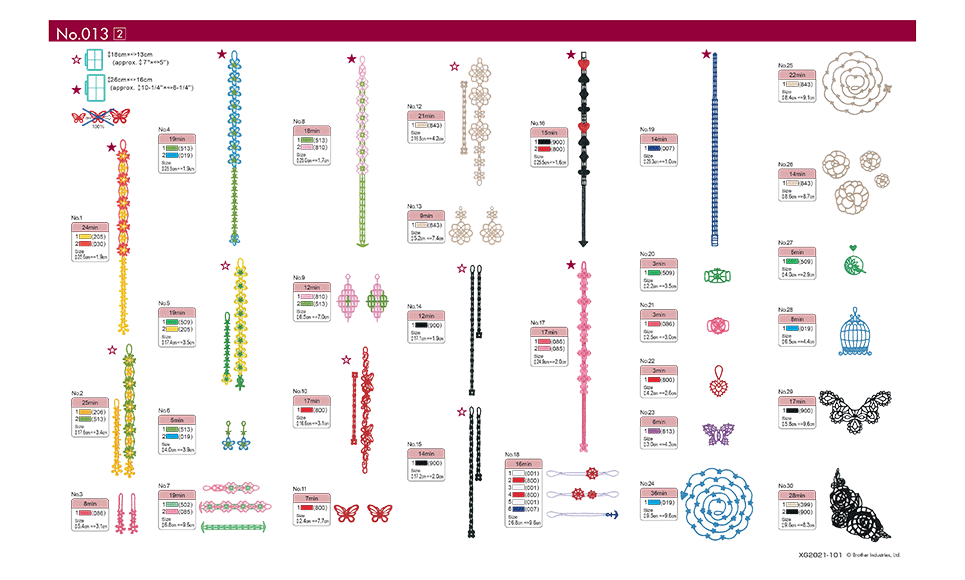 Brother Embroidery USB 013 | 3D Lace from Jaycotts Sewing Supplies