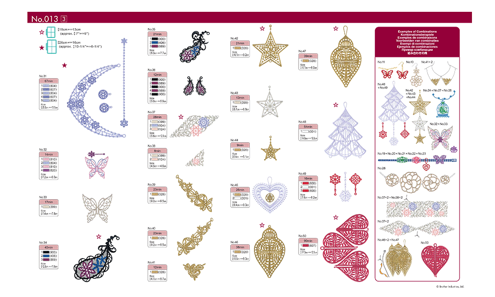 Brother Embroidery USB 013 | 3D Lace from Jaycotts Sewing Supplies