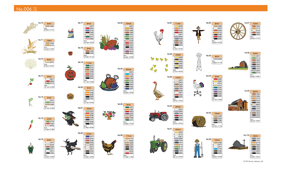 Brother Embroidery USB 006 | Autumn from Jaycotts Sewing Supplies