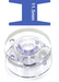 Dimension diagram for genuine Brother Bobbins in Packs of 10 from Jaycotts Sewing Supplies