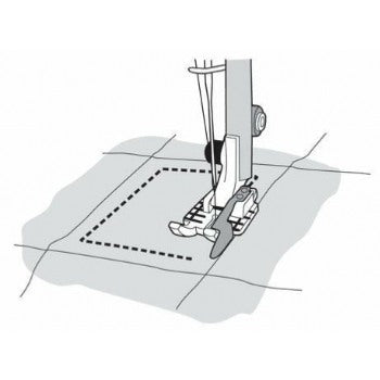 Husqvarna Viking Clear ¼” Piecing Foot with guide from Jaycotts Sewing Supplies