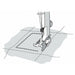 Husqvarna Viking Clear ¼” Piecing Foot with guide from Jaycotts Sewing Supplies