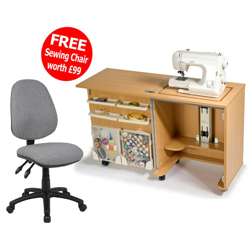 Horn Cub Plus Sewing Machine Cabinet - Free Chair! from Jaycotts Sewing Supplies