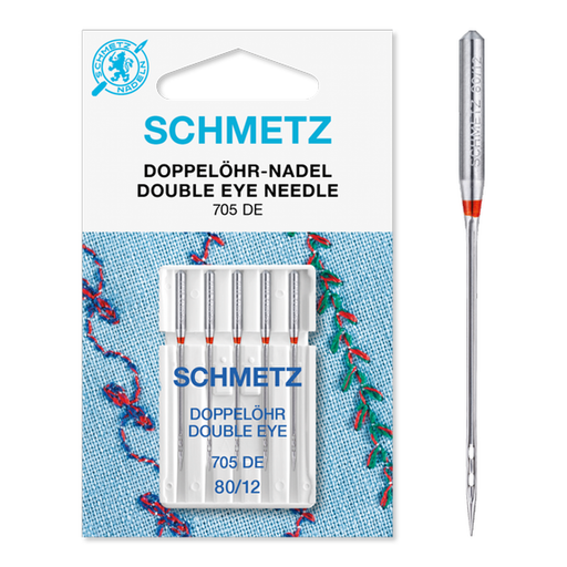 Sewing Machine needles with double eye from Jaycotts Sewing Supplies