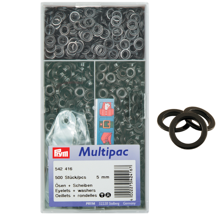 Eyelets - Black 5mm value pack from Jaycotts Sewing Supplies